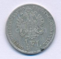 1860B 1/4Fl Ag "Ferenc József" T:VF,F 
Adamo M12