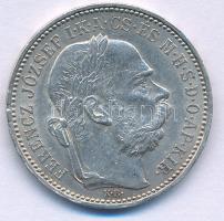 1893KB 1K Ag "Ferenc József" T:AU,XF kis patina, ph. Adamo K5