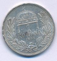1893KB 1K Ag "Ferenc József" T:AU,XF kis patina, ph.
Adamo K5