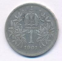 Ausztria 1901. 1K Ag "Ferenc József" T:VF 
Austria 1901. 1 Corona Ag "Franz Joseph&q...