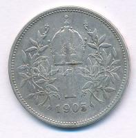 Ausztria 1905. 1K Ag "Ferenc József" T:VF 
Austria 1905. 1 Corona Ag "Franz Joseph&q...