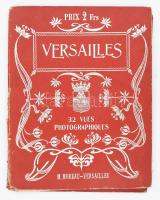 cca 1900-1920 Versailles, leporelló 32 db fekete-fehér képpel (enteriőrök, Kis-Trianon, stb.), sérült, két részre vált borítóval, 22x17 cm