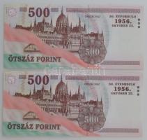 2006. 500Ft "A forradalom 50. évfordulója 1956. október 23." (2x) sorszámkövetők "EC ...