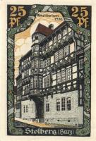 Német Birodalom / Weimari Köztársaság / Stolberg DN 25Pf + 50Pf + 75Pf 3 klf db, teljes sor T:I