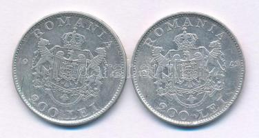 Románia 1942. 200L Ag "I. Mihály" (2x) T:XF,VF karc
Romania 1942. 200 Lei Ag "Mihai ...