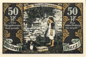 Német Birodalom / Weimari Köztársaság / Stolberg DN 25Pf + 50Pf + 75Pf 3 klf db, teljes sor T:I