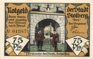 Német Birodalom / Weimari Köztársaság / Stolberg DN 25Pf + 50Pf + 75Pf 3 klf db, teljes sor T:I