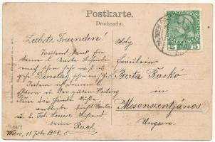 1908 Wien, Vienna, Bécs; Wiener Sanatorium Dr. Anton Loew, Gartenseite. Mariannengasse 20. / sanator...