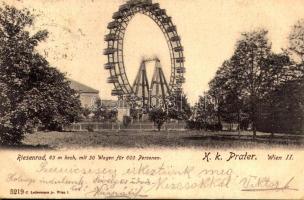 Wien, Vienna, Bécs; K. k. Prater, Riesenrad / amusement park, ferris wheel (fl)