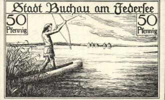 Német Birodalom / Weimari Köztársaság / Buchau 1921. 25Pf + 50Pf + 1M + 2M + 3M + 5M 6 klf db, telje...