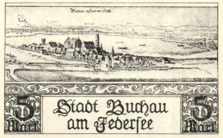 Német Birodalom / Weimari Köztársaság / Buchau 1921. 25Pf + 50Pf + 1M + 2M + 3M + 5M 6 klf db, telje...