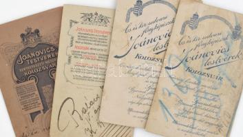 cca 1900 10 db vizitkártya a kolozsvári Joánovics testvérek műterméből, 10,5×6,5 cm