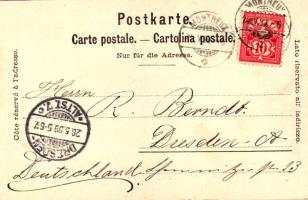 1899 (Vorläufer) Montreux, general view. Art Nouveau, floral (EK)