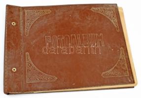 cca 1910-1930 A budapesti Kir. József Műegyetemet bemutató album, 24 db fekete-fehér képpel (az egye...