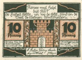 Német Birodalom / Weimari Köztársaság / Dömitz DN 10Pf + 25Pf + 50Pf 3 klf db, teljes sor T:I