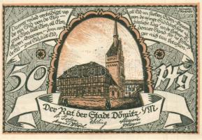 Német Birodalom / Weimari Köztársaság / Dömitz DN 10Pf + 25Pf + 50Pf 3 klf db, teljes sor T:I