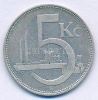 Csehszlovákia 1928. 5K Ag T:VF,F Czechoslovakia 1928. 5 Korun Ag C:VF,F  Krause KM#11