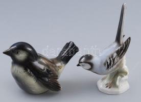 Unterweissbach és Goebel porcelán madár, jelzett, sérült, m: 7-12 cm