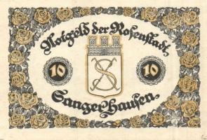 Német Birodalom / Weimari Köztársaság / Saugerhausen 1921. 5Pf + 10Pf + 25Pf + 50Pf 4 klf db, teljes...