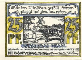 Német Birodalom / Weimari Köztársaság / Graal 1922. 10Pf + 25Pf + 50Pf 3 klf db, teljes sor T:I