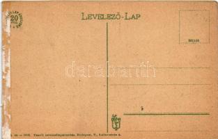 Temesvár, Timisoara; Hunyadi várkastély. Vasúti levelezőlapárusítás 1918. / castle (ragasztónyom / g...