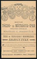 1897 Magyar Tőzeg- és Műtrágya-Ipar Részvénytársaság berendezéseinek képes árjegyzéke