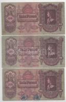 1930. 100P (7x) mind különféle, csillagos sorozatszámmal, "*E 002 - *E 081" között T:F,VG ...