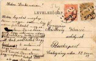 1911 Temesvár, Timisoara; Józsefváros, Hunyadi út. Polatsek-féle kiadása / Iosefin, street. Art Nouv...