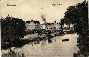 1914 Temesvár, Timisoara; Bega részlet. Polatsek-féle kiadása / riverside (Rb)