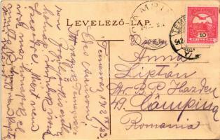 1912 Temesvár, Timisoara; A szabályozott Béga csatorna új hídja, villamosok / bridge, trams (ázott /...