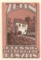 Német Birodalom / Weimari Köztársaság / Penzlin 1922. 10Pf + 25Pf + 50Pf 3 klf db, teljes sor T:I