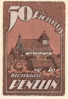 Német Birodalom / Weimari Köztársaság / Penzlin 1922. 10Pf + 25Pf + 50Pf 3 klf db, teljes sor T:I