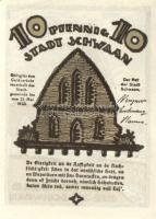 Német Birodalom / Weimari Köztársaság / Schwaan 1922. 10Pf + 25Pf + 50Pf 3 klf db, teljes sor T:I