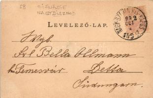 1899 (Vorläufer) Nagydisznód, Heltau, Cisnadie; Ev. Kirchen-Kastell / Evangélikus vártemplom. G.A. S...