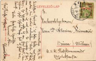 1916 Marosillye, Maros-Illye, Ilia; Központi szálloda. Weisz János kiadása / hotel