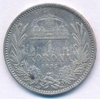 1895KB 1K Ag "Ferenc József" T:VF,F 
Adamo K5