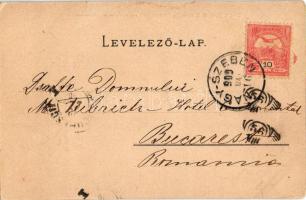 1900 Nagyszeben, Hermannstadt, Sibiu; Denkmal des Bischofs Teutsch (1817-1893) / Teutsch püspök szob...