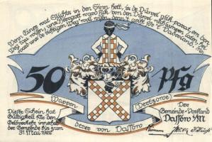 Német Birodalom / Weimari Köztársaság / Dassow 1922. 10Pf + 25Pf + 50Pf 3 klf db, teljes sor T:I