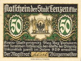 Német Birodalom / Weimari Köztársaság / Lenzen DN 50Pf (3x) + 75Pf (3x) 6 klf db, teljes sor T:I