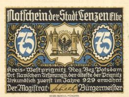 Német Birodalom / Weimari Köztársaság / Lenzen DN 50Pf (3x) + 75Pf (3x) 6 klf db, teljes sor T:I