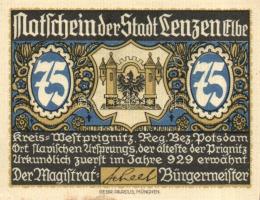 Német Birodalom / Weimari Köztársaság / Lenzen DN 50Pf (3x) + 75Pf (3x) 6 klf db, teljes sor T:I