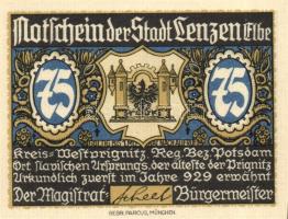 Német Birodalom / Weimari Köztársaság / Lenzen DN 50Pf (3x) + 75Pf (3x) 6 klf db, teljes sor T:I