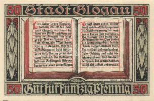 Német Birodalom / Weimari Köztársaság / Glogau 1920. 10Pf + 25Pf + 50Pf + 75Pf + 1M 5 klf db, teljes...