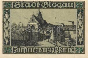 Német Birodalom / Weimari Köztársaság / Glogau 1920. 10Pf + 25Pf + 50Pf + 75Pf + 1M 5 klf db, teljes...