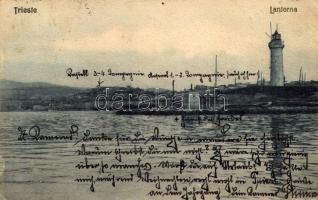 1907 Trieste, Trieszt; Lanterna / lighthouse (EK)