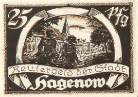 Német Birodalom / Weimari Köztársaság / Hagenow 1922. 10Pf + 25Pf + 50Pf 3 klf db, teljes sor T:I