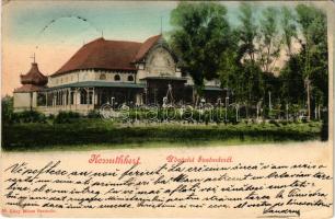 1901 Szatmárnémeti, Satu Mare; Kossuth kert Városi kioszk. Lővy Miksa kiadása / kiosk in the park (EK)