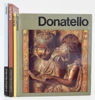 4 db művészeti könyv - Donatello, Murillo, Raffaello, Giotto. Kiadói kartonált kötésben, főként jó állapotban, kisebb hibákkal.