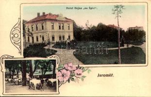 Jaromer, Jermer; Hotel Hejna "na Spici" / hotel, restaurant. Art Nouveau, floral