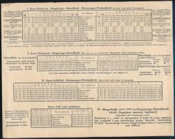 1939 MFTR (Magyar Folyam- és Tengerhajózási Részvénytársaság), budapesti helyi hajójáratok menetrend...